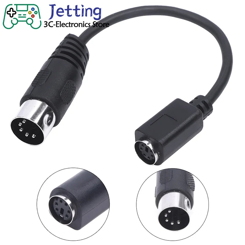 1PC PS/2 Keyboard To AT 5 Pin DIN MD 6-pin Female To DIN 5-pin Male Cable Ps2 Keyboard And Mouse Transmission Cable