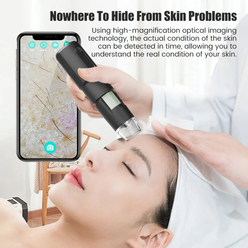 1000 times Wireless Dermatoscope Scalp Skin Analyzer Machine Facial and Body Analyzer Electronics Microscope Beauty Health Pro