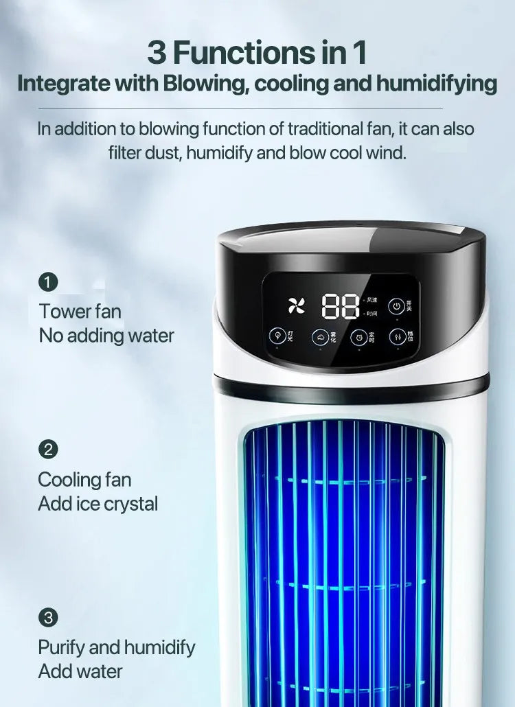 Portable Air Conditioner USB Mini Air Conditioner Air Cooler Fan Water Cooling Fan Air Conditioning Air Cooler For Home Office