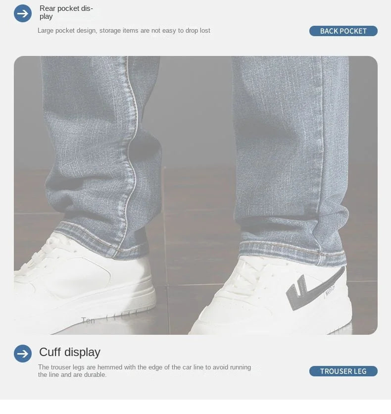 High Quality Summer Thin Denim Jeans Casual Full Length Pants Cargo Men's Clothing Jeans for Men Designer Streetwear Trousers