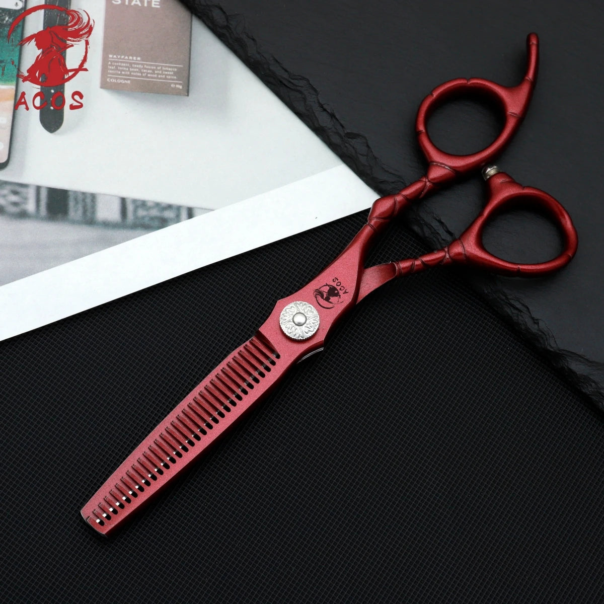 ACOS Professional Barbershop Scissors Set 440C Steel 6-inch Hair Thinning Clippers for Household Barber Tools