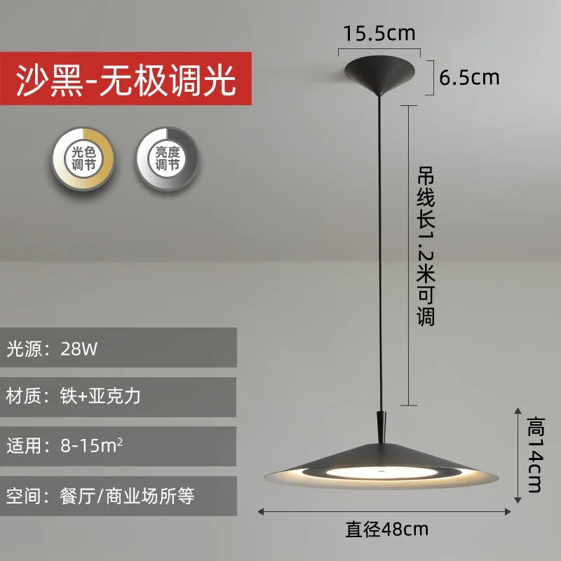 Modern Minimalist Black/White Designer Ceiling Chandelier Lights Modern LED Indoor Lighting Living/Dining Room Kitchen Island