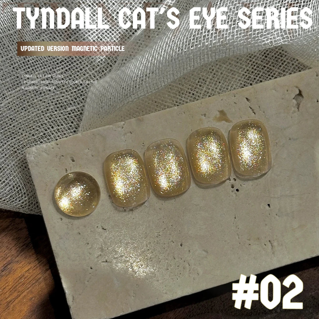 MIANEL 12ML 1-8PCS Lychee Green Lotus Ultra Sparkling Cat Eye Gel Polish High-Density Mirror Glass Bead 2025 Autumn New Arrival