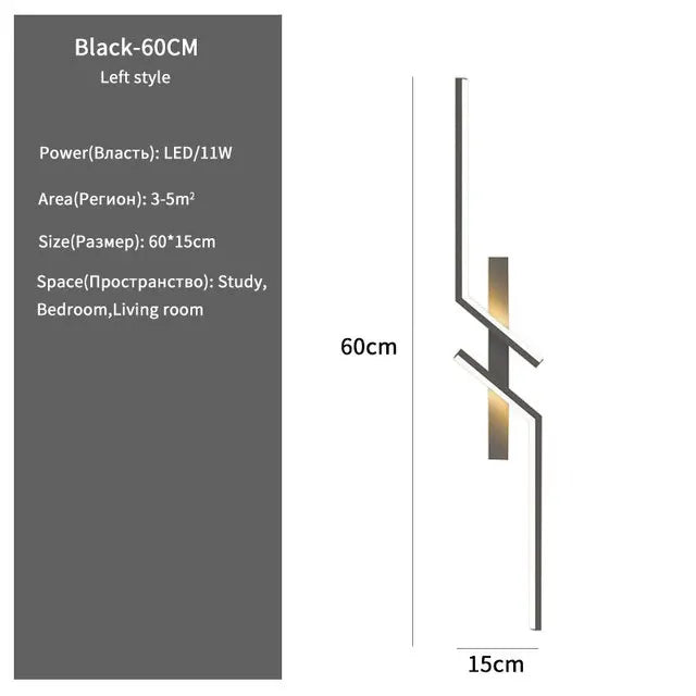 Modern Minimalist LED Wall Lamps - Bedside Interior Lighting for Living Room Bedroom Stairs - TV Backlight Wall Decor Lights