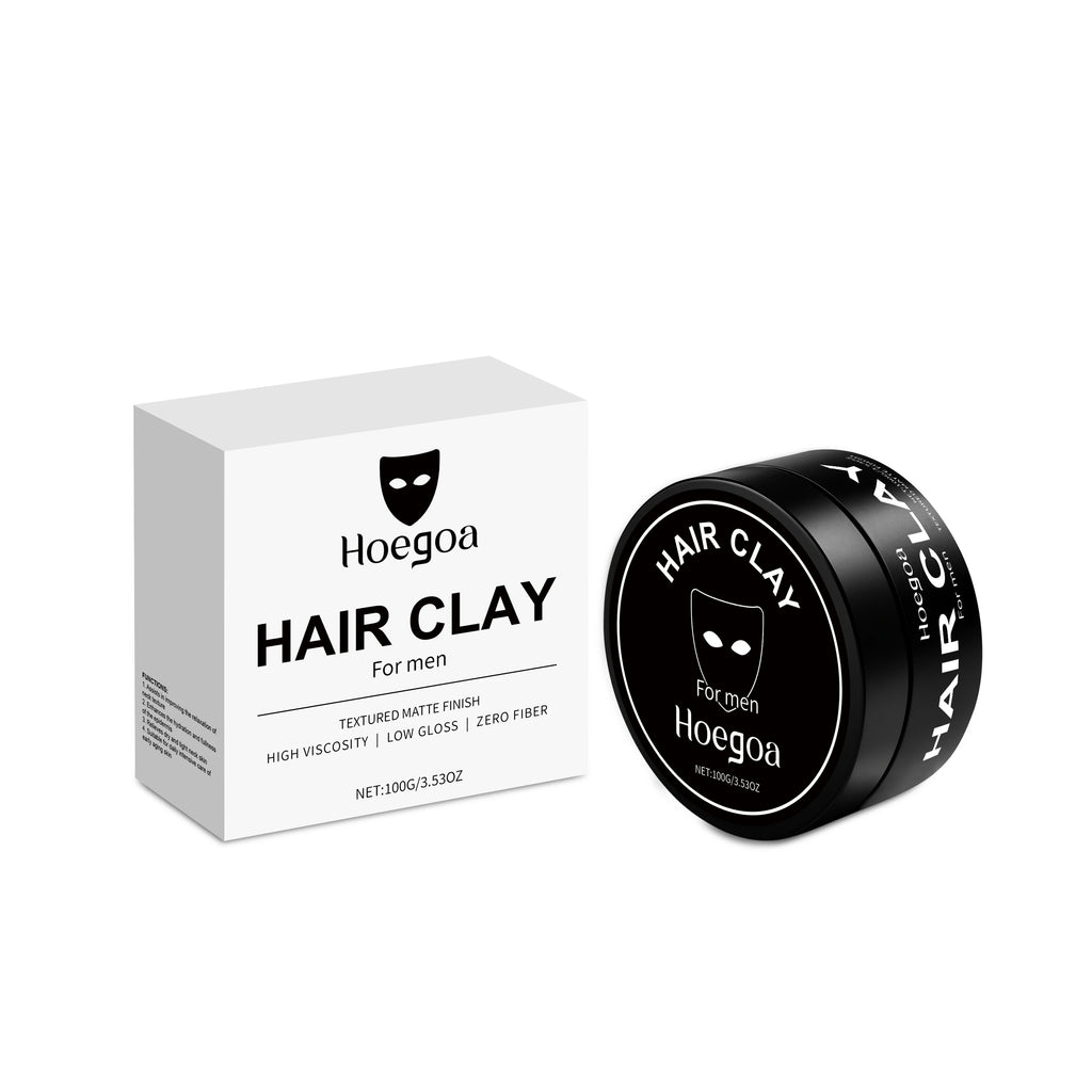 Men Hair Clay 100g Matte Finish Strong Hold Styling Mud Natural Look Textured Hair No Sticky Feel For Mens Hairstyle