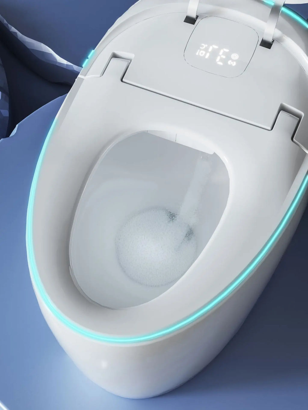 Fully automatic smart toilet integrated with built-in foam shield siphon type no water pressure limit toilet