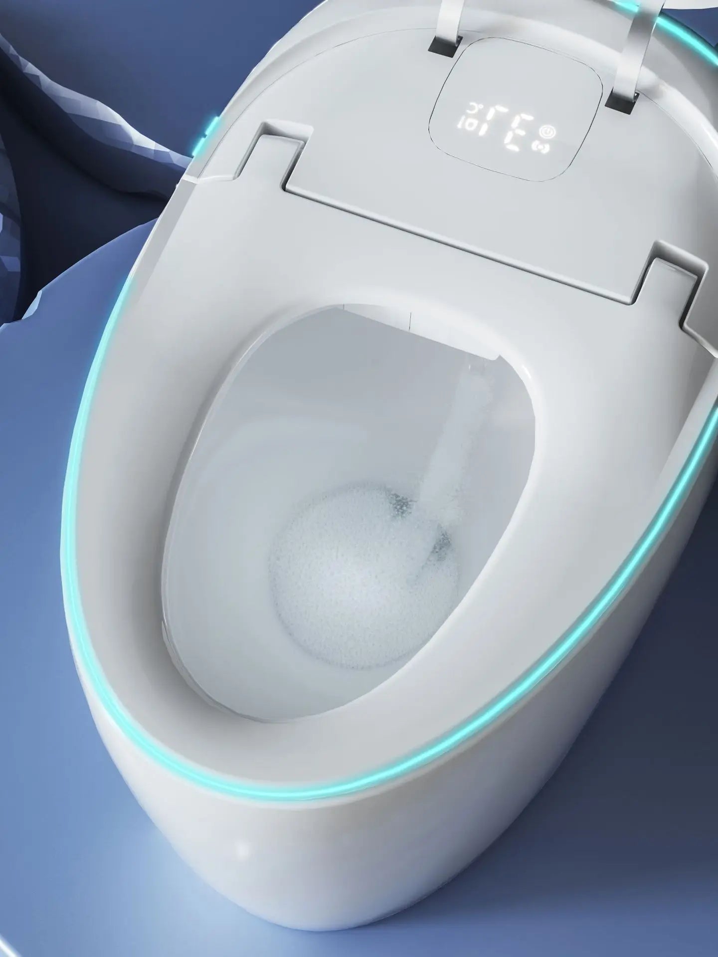 Fully automatic smart toilet integrated with built-in foam shield siphon type no water pressure limit toilet