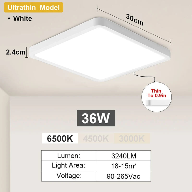 Modern LED Ceiling Light Ultrathin Decorative Light Bedroom Dining Room Living Room Indoor Home Light Waterproof Dustproof