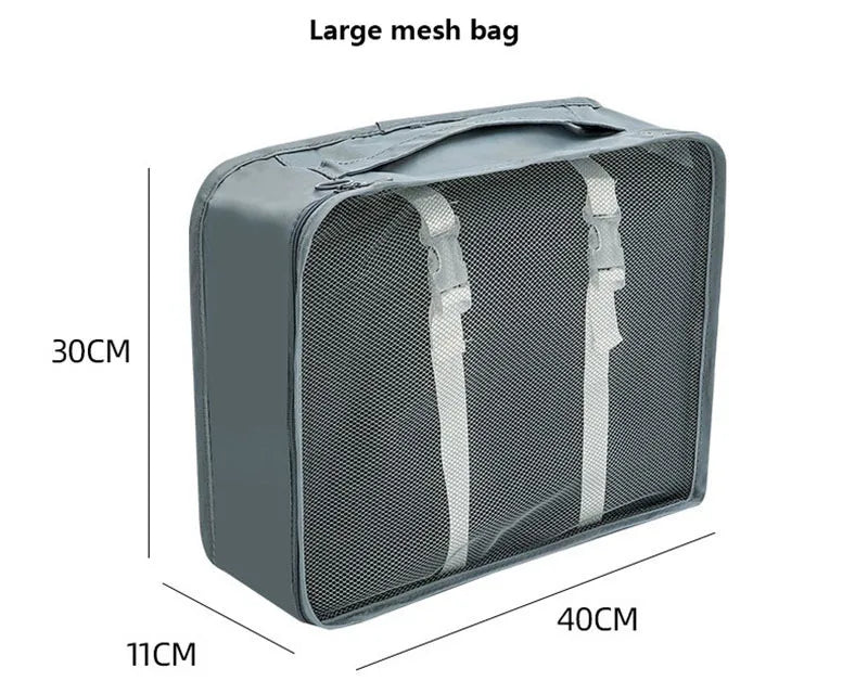 11Pcs Travel Packing Cubes Set Waterproof Luggage Organizer Drawstring Storage Bags for Clothes Shoes Underwear Cosmetic