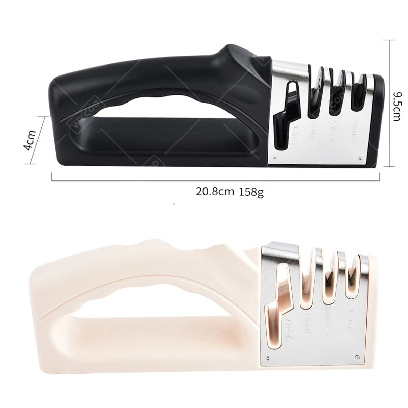 Kitchen Knife Sharpener 4 Segment Multifunctional Sharpening Tool Non-slip Portable Knife Sharpening Kitchen Gadgets Accessories