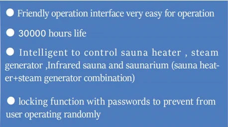 Oceanic  real Touch screen controller high performance  for  steam generator and sauna heater