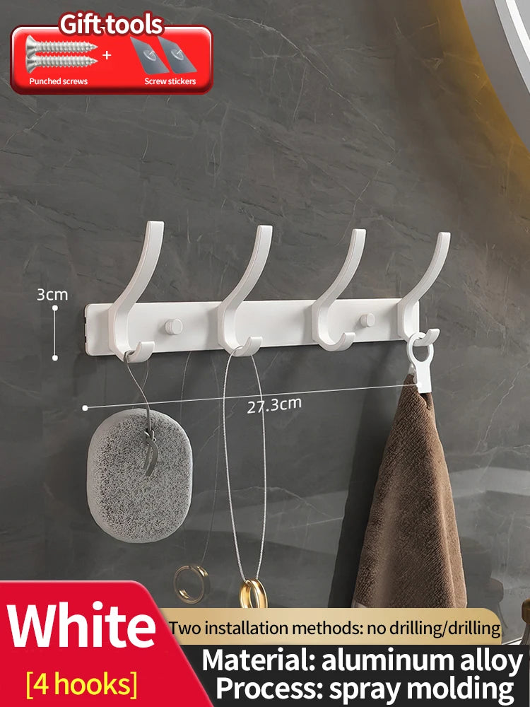 No Drill Door Behind Hook Storage Wall Hanging Clothes Hanger Coat Hook Punch-Free Hanger Bedroom Organizer Storage Kitchen Acce