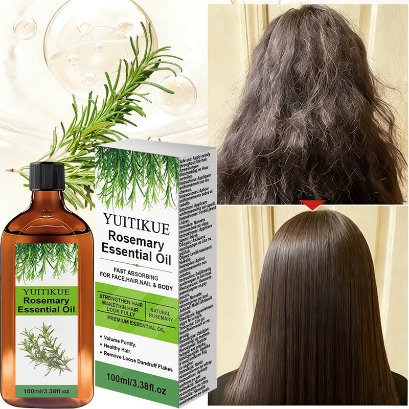 100ml Rosemary Essential Oil Natural Plant Extract Stimulate Hair Growth Nourish Scalp Smooth Hair Remove Loose Dandruff Flakes