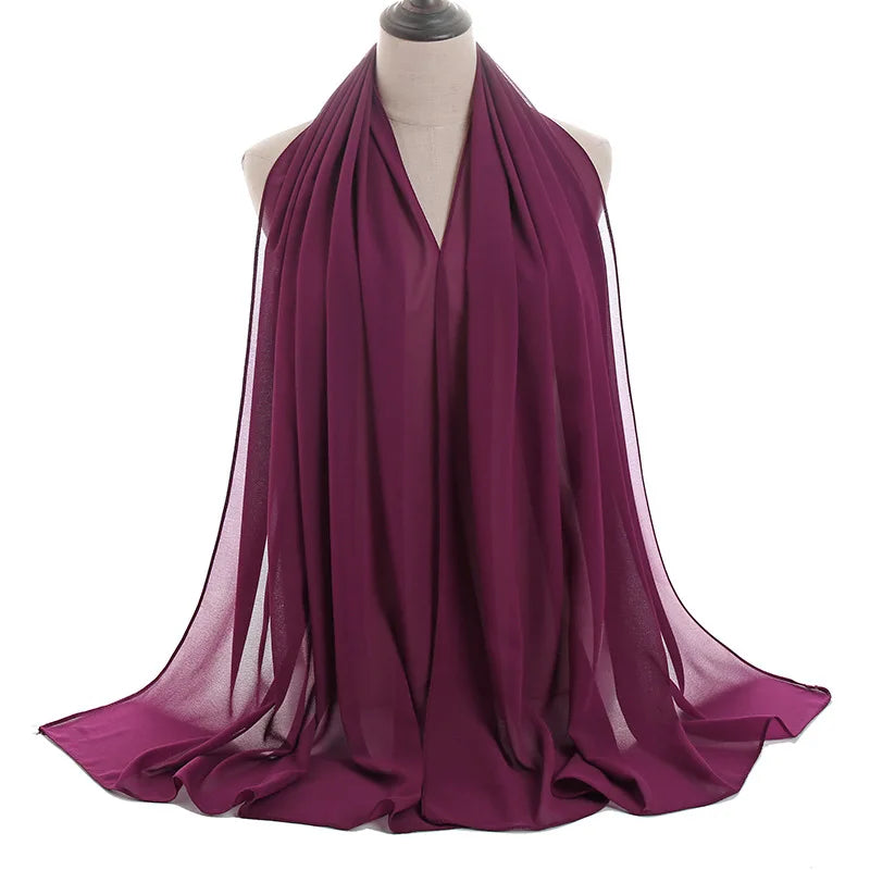 Ramadan Islamic Instant Bubble Chiffon Shawl Scarf Lady Head Wrap Women Hijabs Scarves Bufandas Muslim Veil Hijab Snood 180*70cm