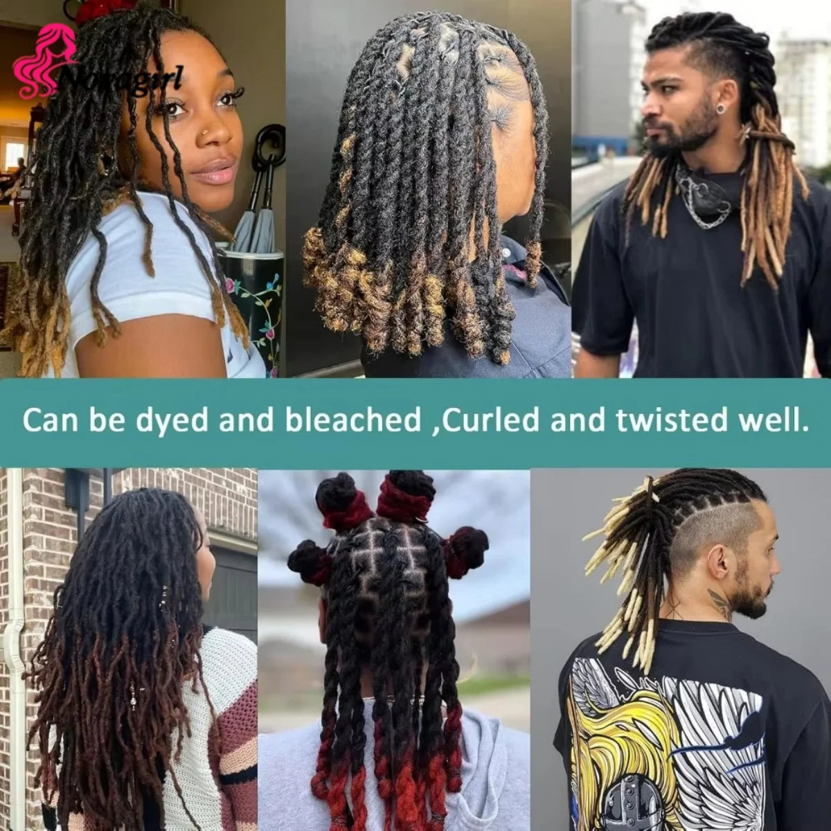 0.2/0.4/0.6/0.8 cm Human Hair Dreadlocks Extensions Brazilian Real Human Hair Locks Extensions Handmade Dreadlocks For Women/Men