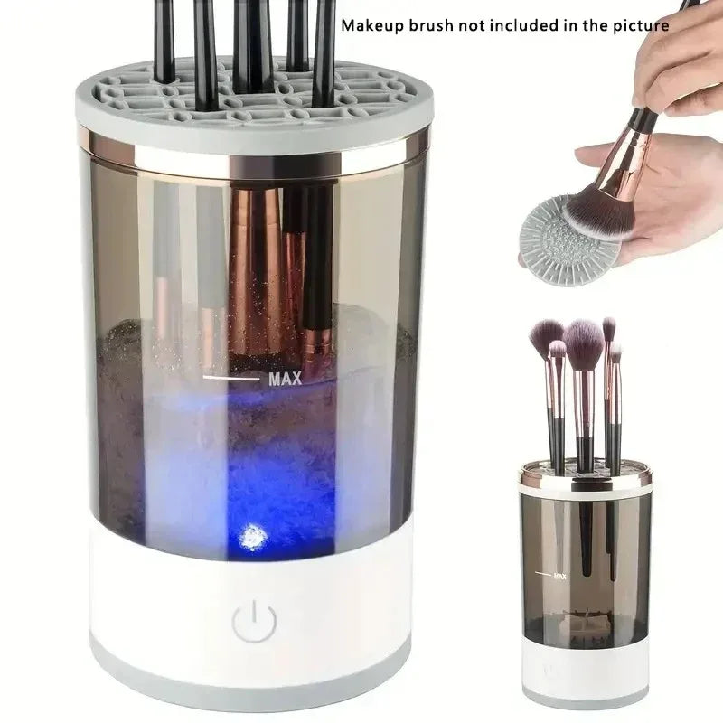 Makeup Brush Washer and Dryer USB Powered Odorless Battery-Free Plug and Play Makeup Cleaner Essential Beauty Accessory