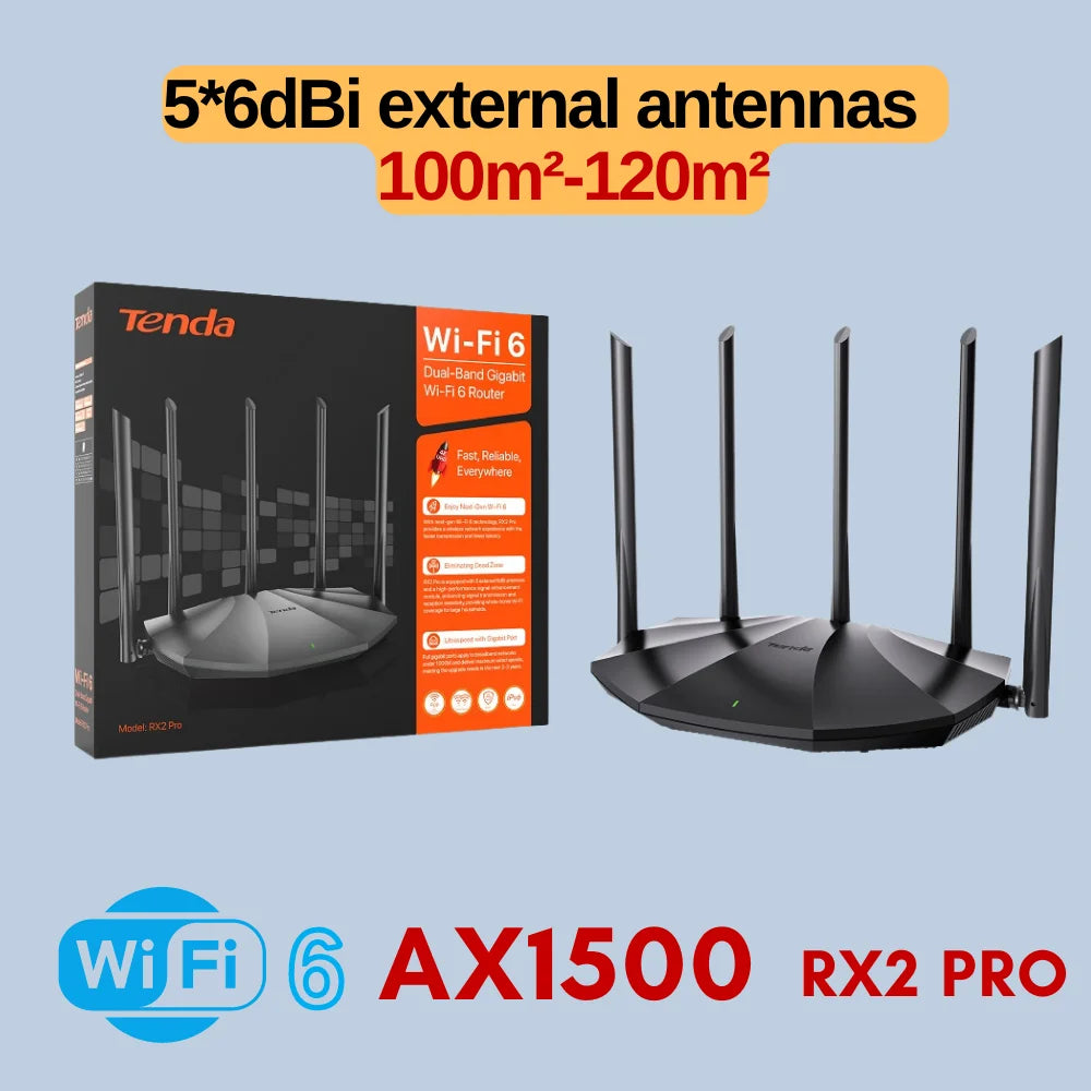 WiFi 6 Router AX3000 Gigabit Wireless Repeater Tenda 2.4G 5Ghz Gigabit WIFI6 AX1500 Extender Network Tenda AC1200 Wifi Booster