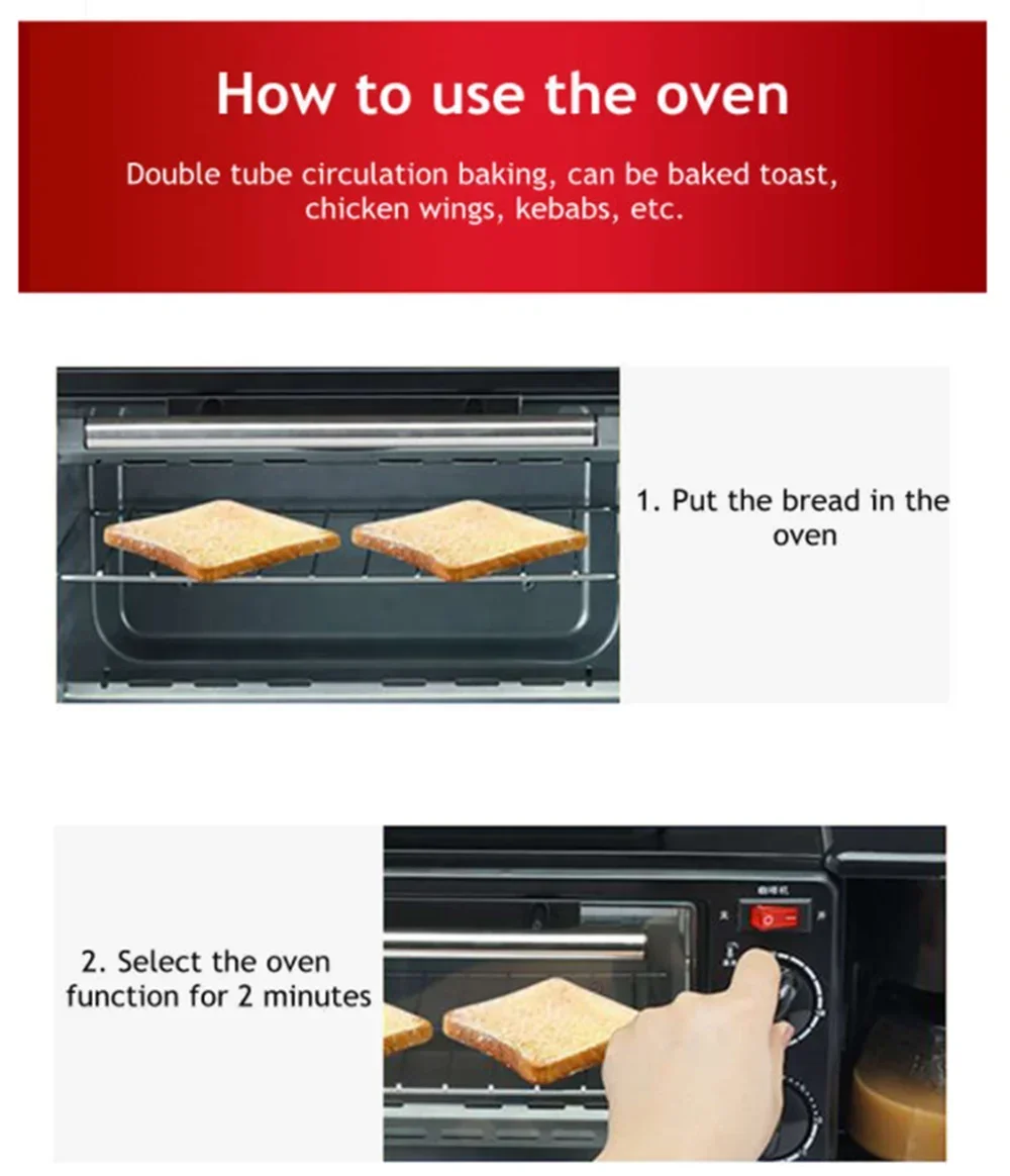 3 in 1 Breakfast Machine. Toaster. Coffee Machine. Oven. Kitchen Oven. Kitchen Appliances.
