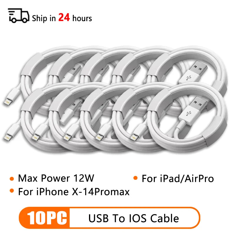 PD 60W USB C to Type C Fast Charging Cable for iPhone 11 13 14 15 16 Pro Max 12 Mini 6 7 8 Plus XS XR iPad USB A 1M 2M Cable