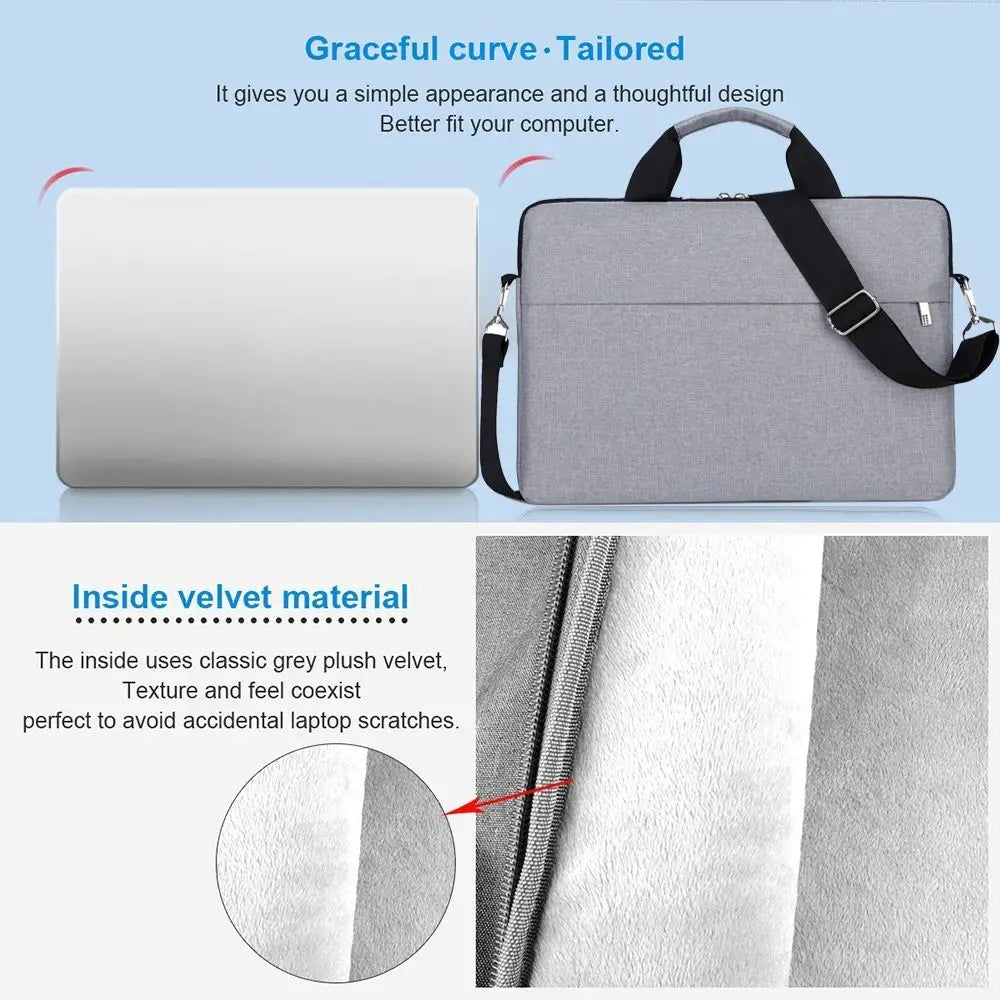 Universal Shockproof Laptop Sleeve Case Ultra Thin Large Capacity Laptop Handbag Fashion Business Notebook Cover
