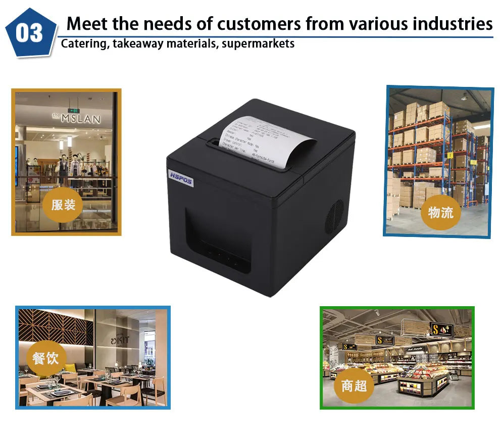 ATU&UTV80mm Desktop Thermal Printer Suitable Pharmacy Billing Station