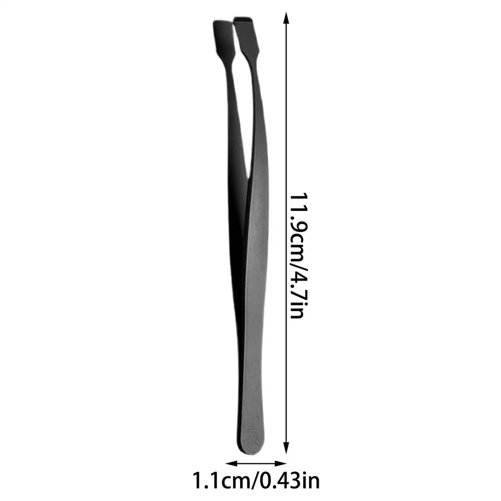Stainless Steel Eyelash Cluster Applicator Tweezers Non-Slip Lash Applicator Tool for Lower Lashes Professional Makeup Salon