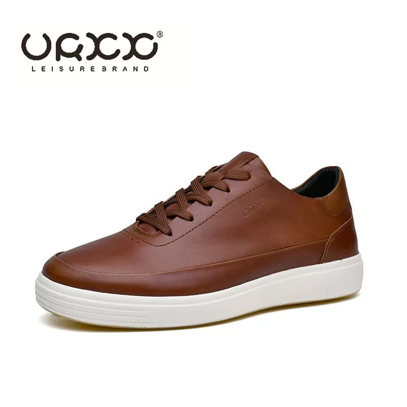 Fashion Men Shoes Genuine Leather Shoes Casual Lace-up Shoes Breathable Fashion Sneakers New