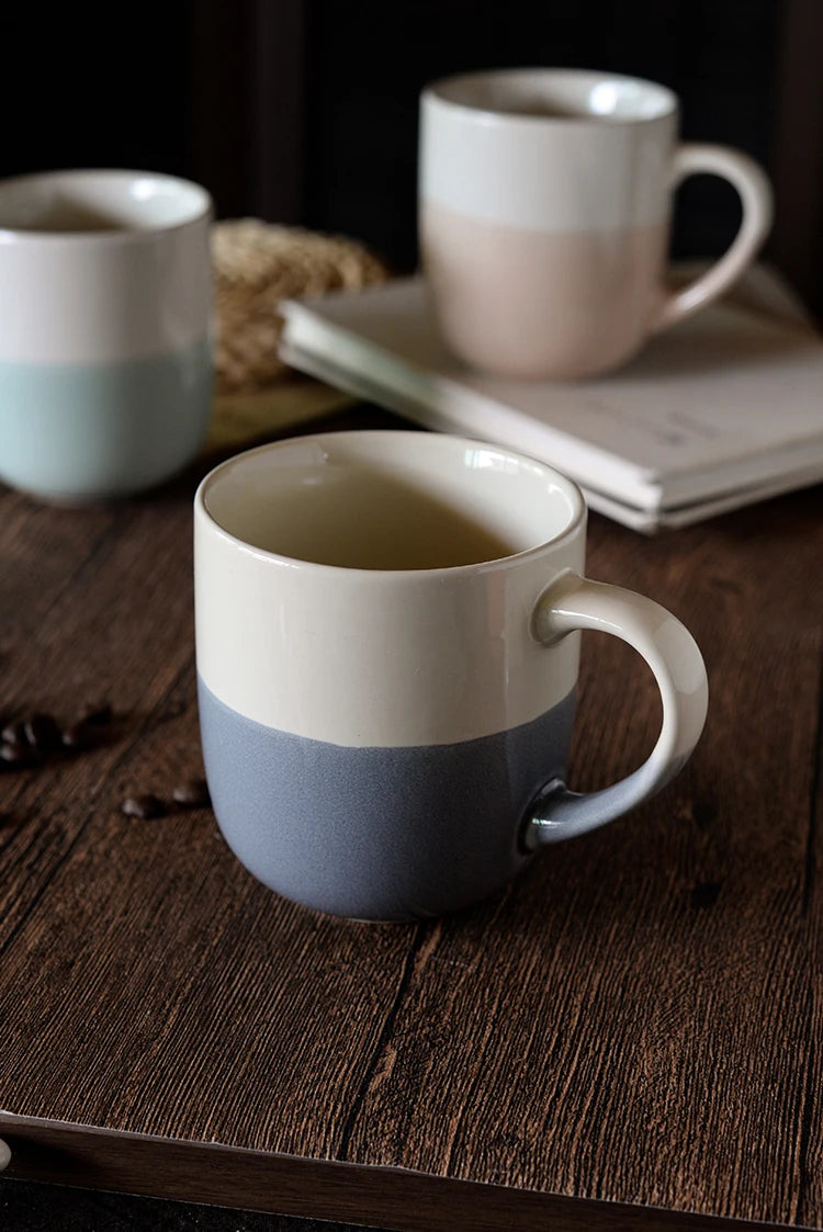 Simple Ceramic Coffee Mug Creative Color Collision Water Cup Home  Color Glaze Ceramic Cup Three Decades Home Goods