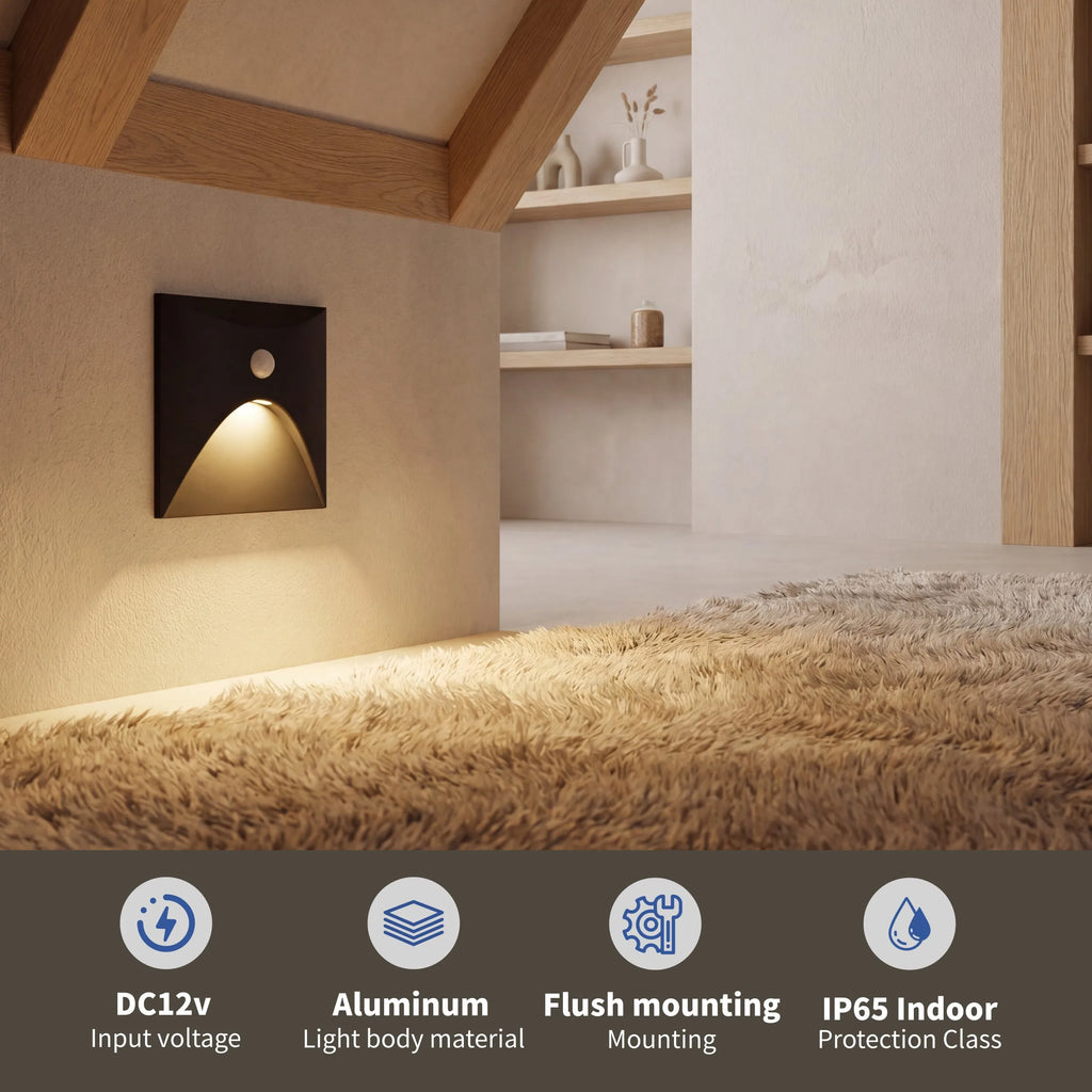 Outdoor Light IP65 Embedded Wall Light 3W LED Indoor Recessed Stair Lighting  Balcony Porch Aisle Courtyard Indoor Wall Light