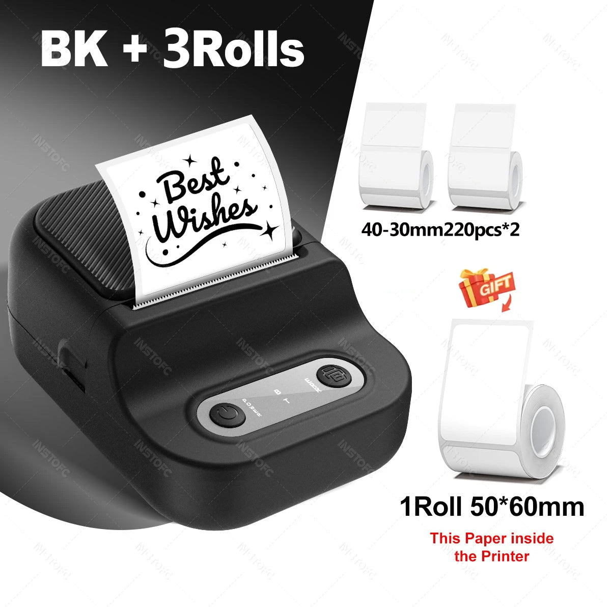 Support 12-57mm Width Mini Thermal Label Printer Self-adhesive Paper Portable Inkless Printer Bluetooth Sticker Tag Label Maker