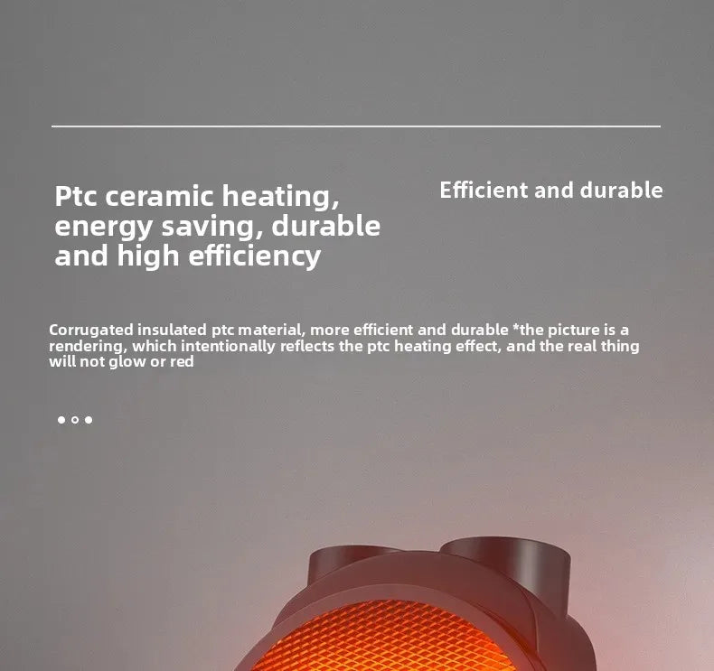 2000W Portable Space Heater with Fan Adjustable Thermostat 2 Heat Settings Fan Mode Overheat Tip-Over Protection for Home Office