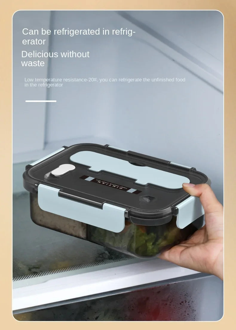 Transparent Lunch Box for Kids Food Storage Container with Lids Leak-Proof Microwave Food Warmer Snacks Bento Box Japanese Style