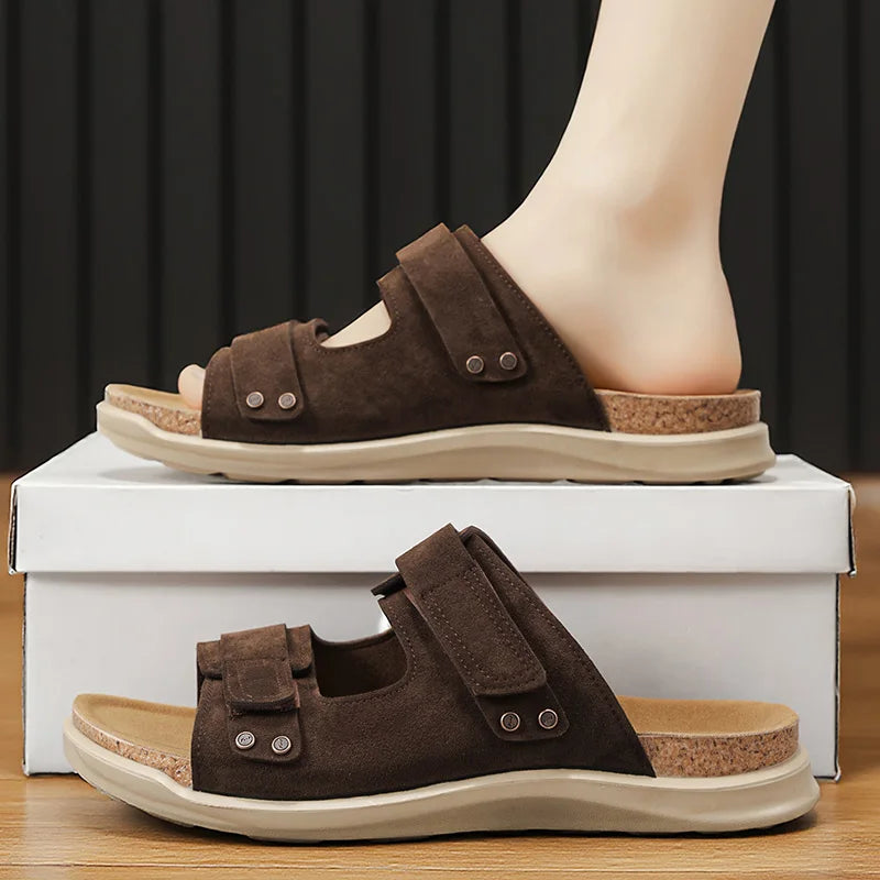 Sandals Breathable Soft Flat Shoes Men Slippers Breathable Casual Shoes for Men Beach Sandals Summer Fashion Shoes Luxury