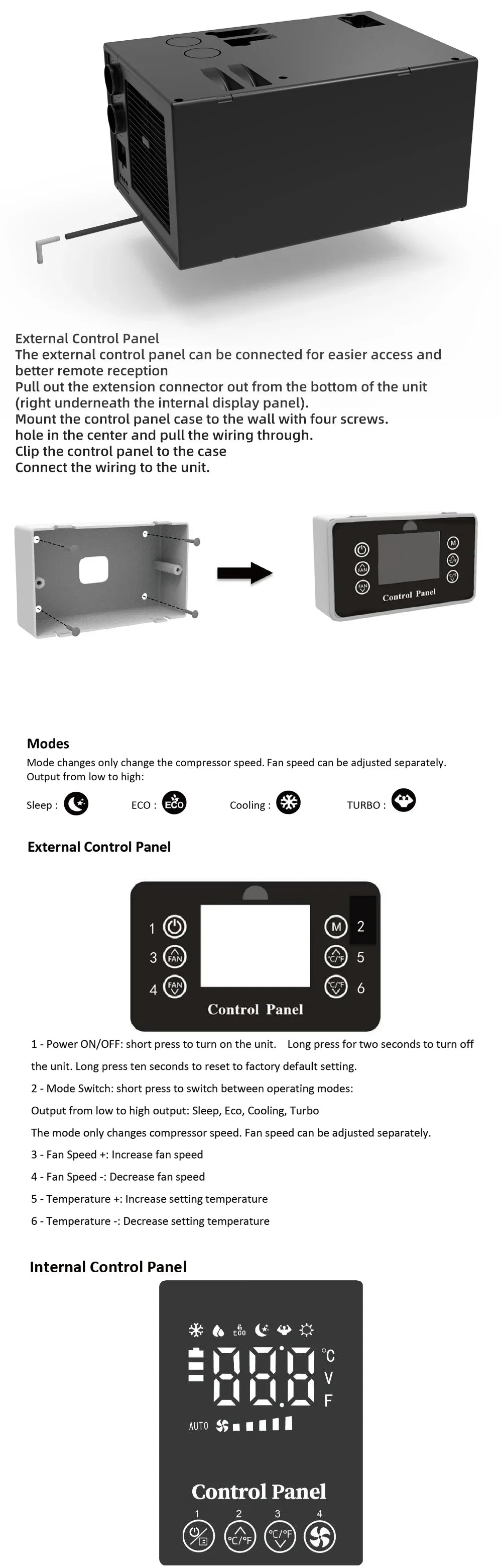 12V RV AC caravan van motorhome marine 24V48V under bench air conditioner 12volt air conditioning 24V auto parking cooler system