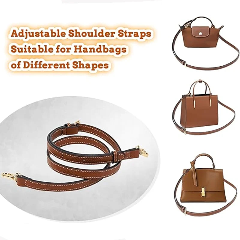 Leather Bag Shoulder Strap Replacement Crossbody Adjustable Conversion Kit Fit for Longchamp Mini Pouch
