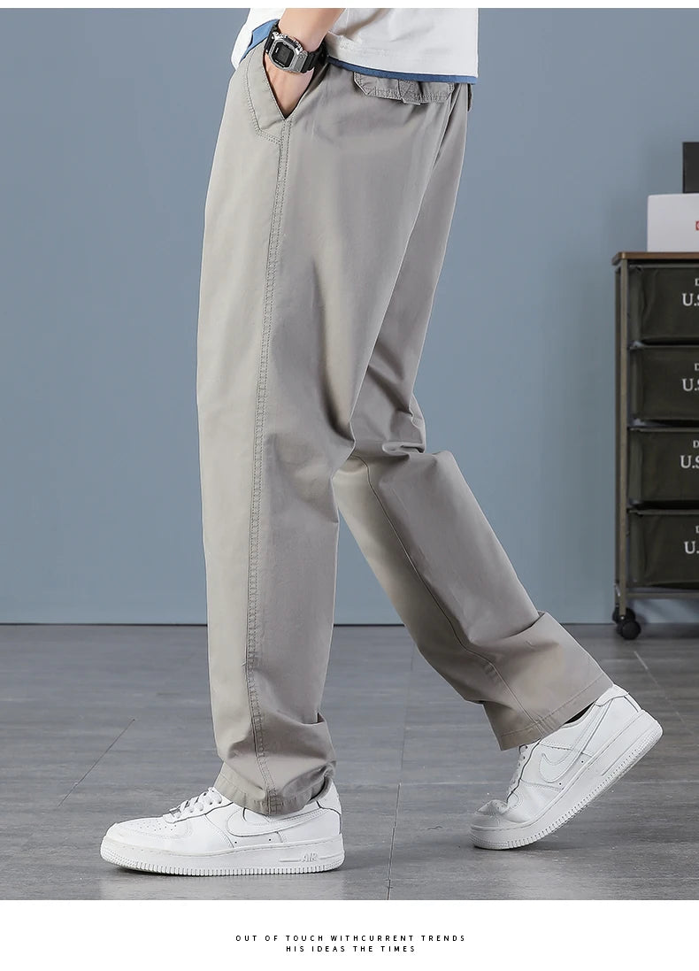 Men's Cargo Pants Summer Spring Cotton Work Wear New In Large Size 6xl Casual Climbing Joggers Sweatpants Hombre Autumn Trousers