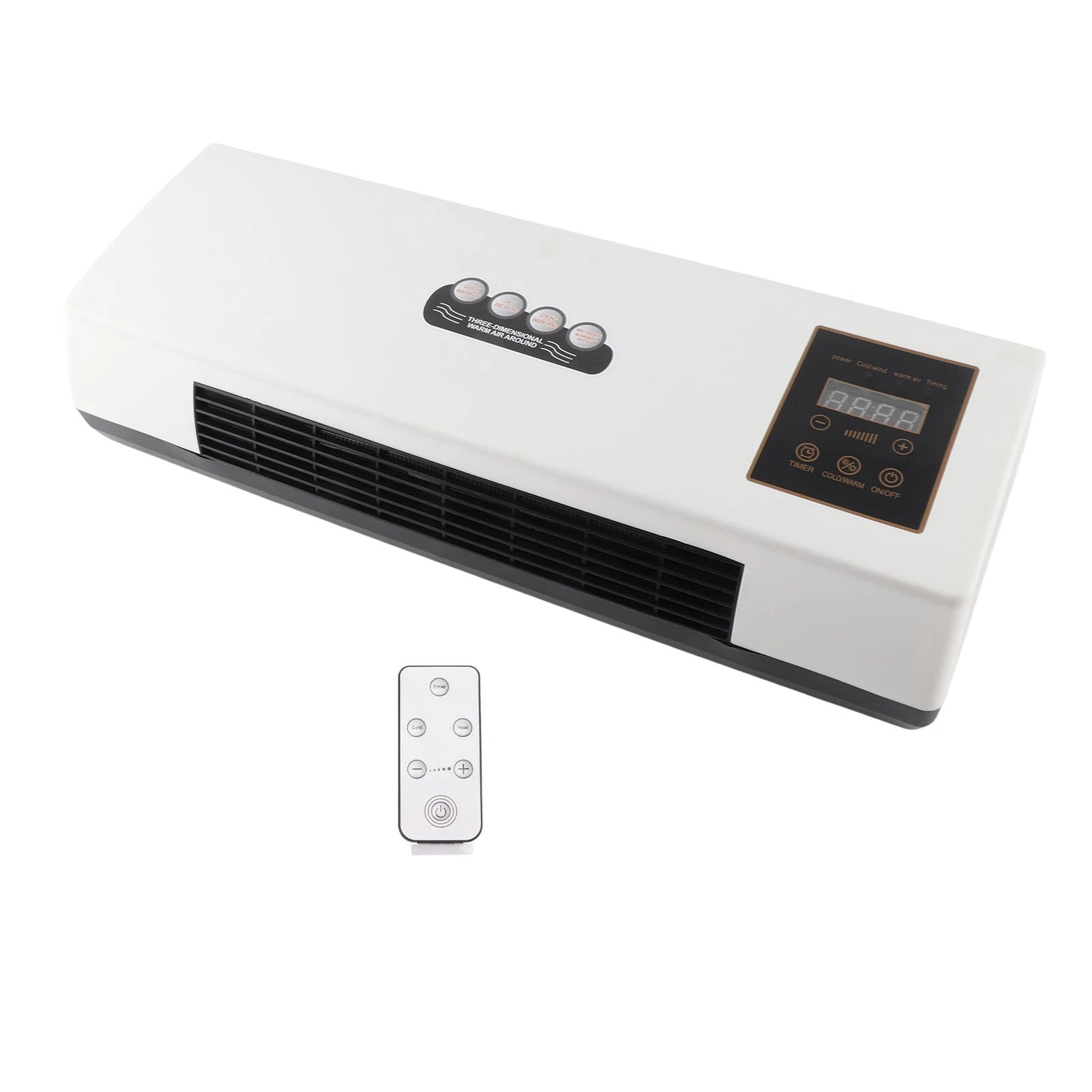 Wall Heater and Air Conditioner Combo Electric Cooling and Heating Machine Low Noise 2 in 1  Heating  for Bathroom