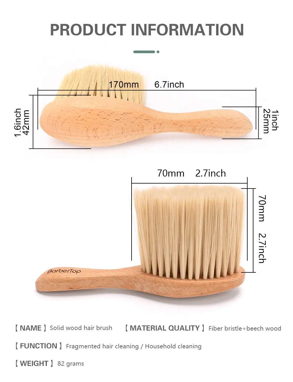 Barbertop Neck Duster Hairdressing Cleaning Brush Hair Brush Remove Soft Brush Salon Stylist Barbershop Tools