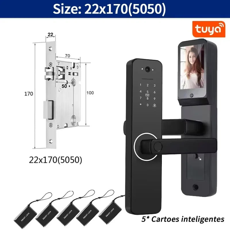 DSKDFTY Tuya wifi Smart Door Lock Digital Electronic Lock Remote APP Fingerprint Password RFID Unlock For Home house