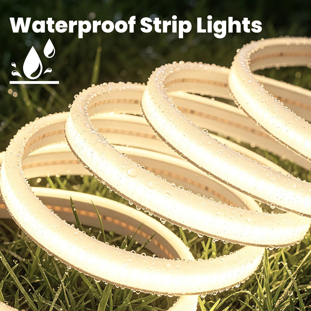 IP68 Waterproof 24V COB LED Neon Strip 3000K 4000K 6000K 24V 320LEDs/M Flexible Ribbon Lamp Party Garden Indoor Decor 1M 5M 10M