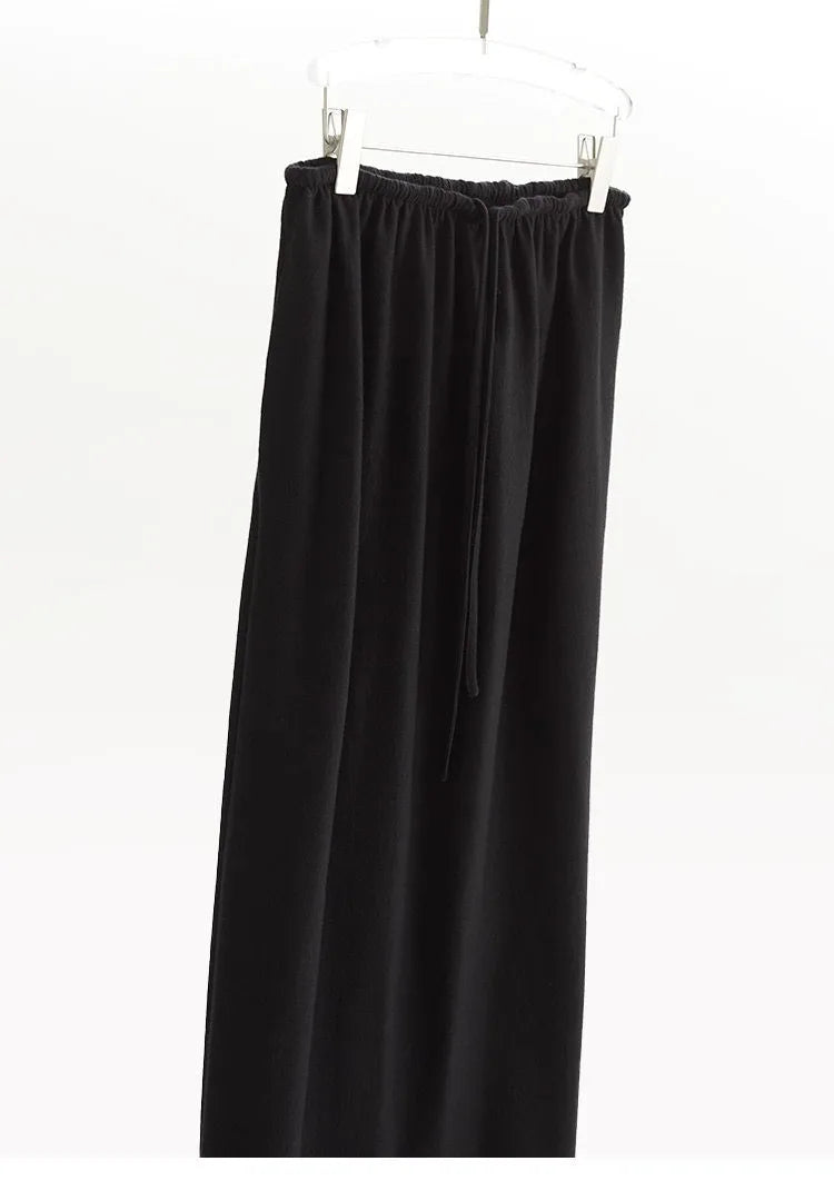 Elastic Waist 100% Wool Skirt, Women's High-Waisted Mid-Length Skirt, New Style for Autumn and Winter 2026