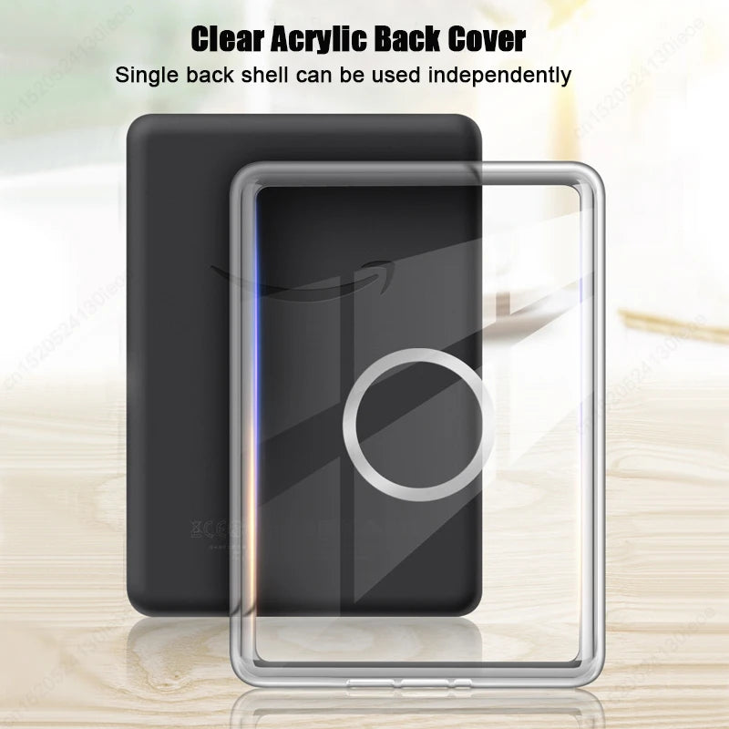 For Kindle 11th Generation Case 2024 RS23CV 360° Rotatable Magnetic Detachable Acrylic Case For Kindle 11th Gen C2V2L3 6" Funda
