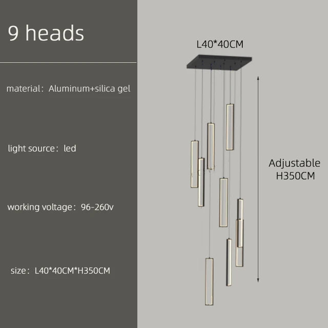 Stairs Lighting Led Ceiling Light Pendant Lamp For Dining Room Living Room Chandelier Modern Pendant Hanging Lamps For Ceiling
