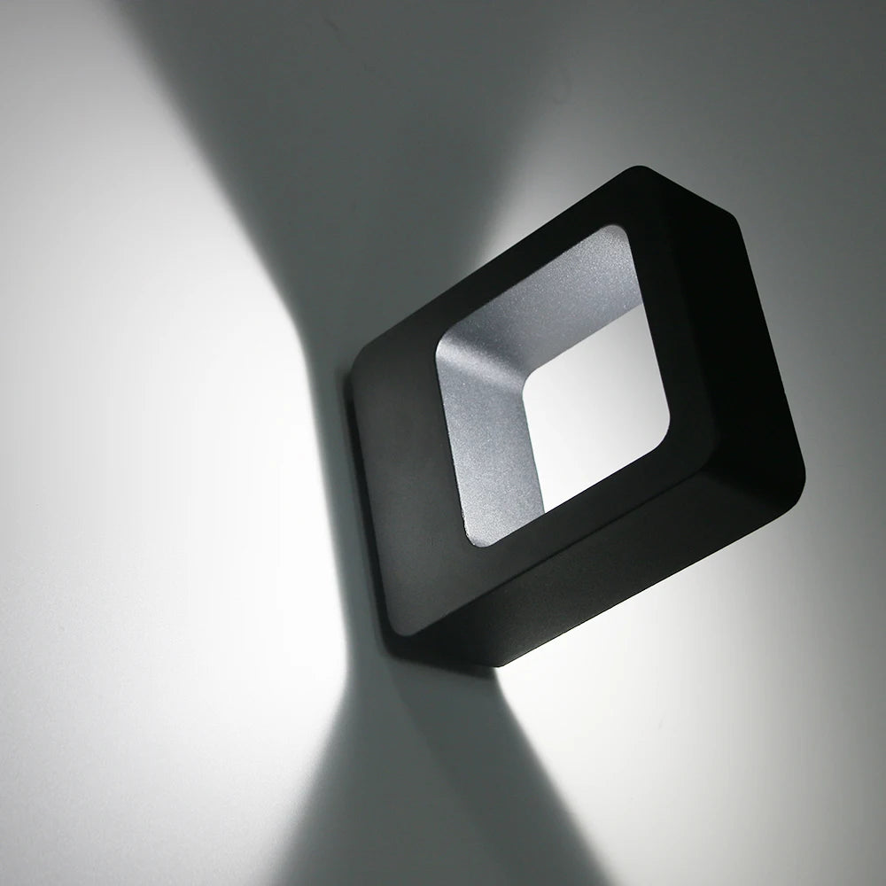 Outdoor Waterproof Wall Lamps Human Induction Wall Lights Aluminum Black Gray Lamp Indoor Exterior Wall Porch Balcony Lighting