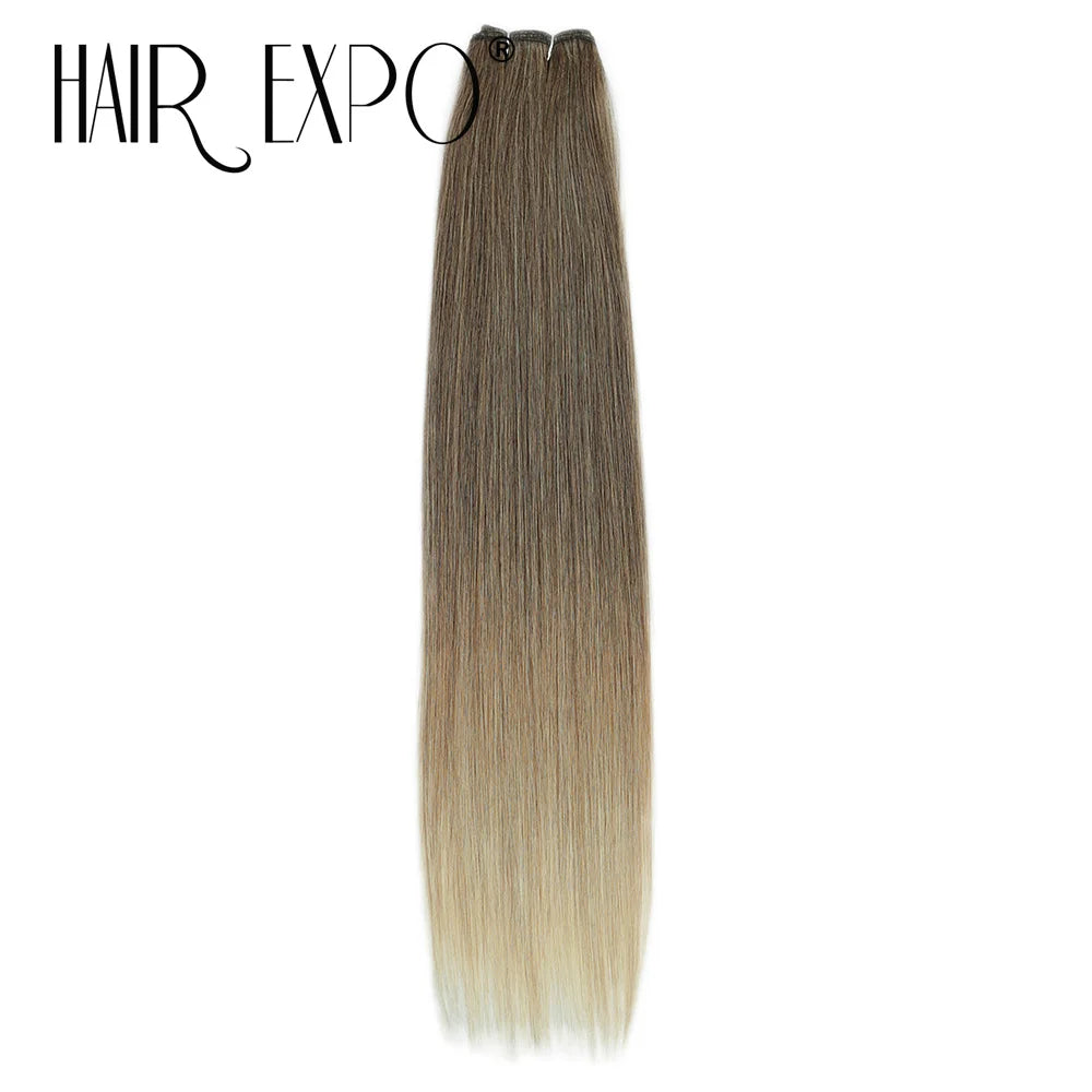 26" Bio Straight Hair Bundles Natural Soft Heat Resistant Fiber Synthetic Fiber Hair Extensions Protein Straight Hair Weave