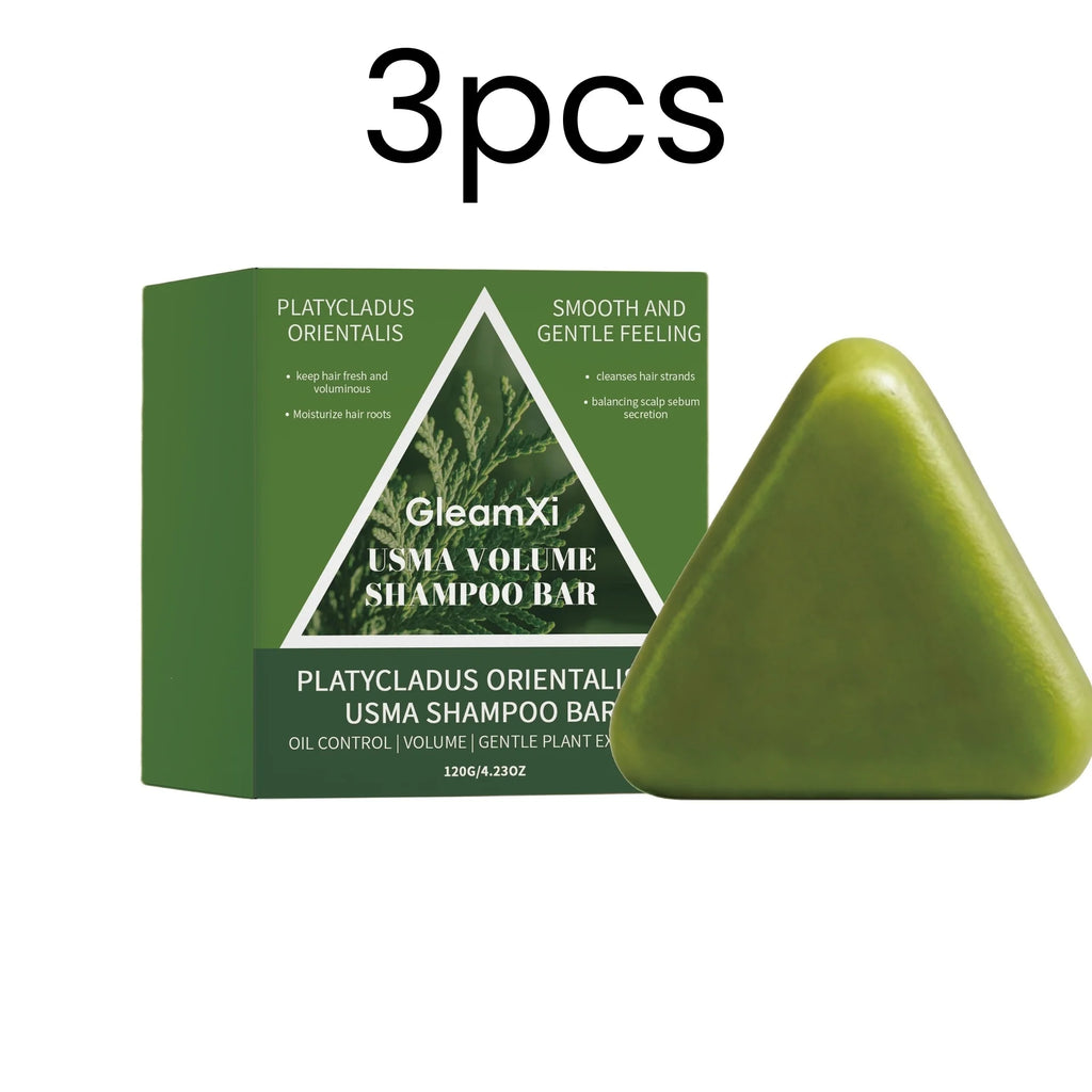 GleamXi Shampoo Bar Oil Control Deep Scalp Cleansing Protect Scalp Barrier Volumizing Hair Shiny Reduce Frizz Solid Shampoo 120g