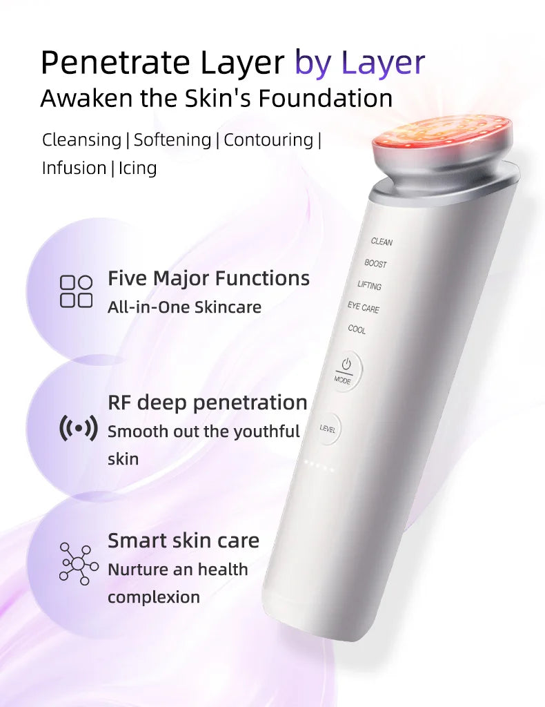 Home Use Beauty Device Facial Machine | Skin Tightening Face Lifting Anti-Aging | Portable Facial Massager