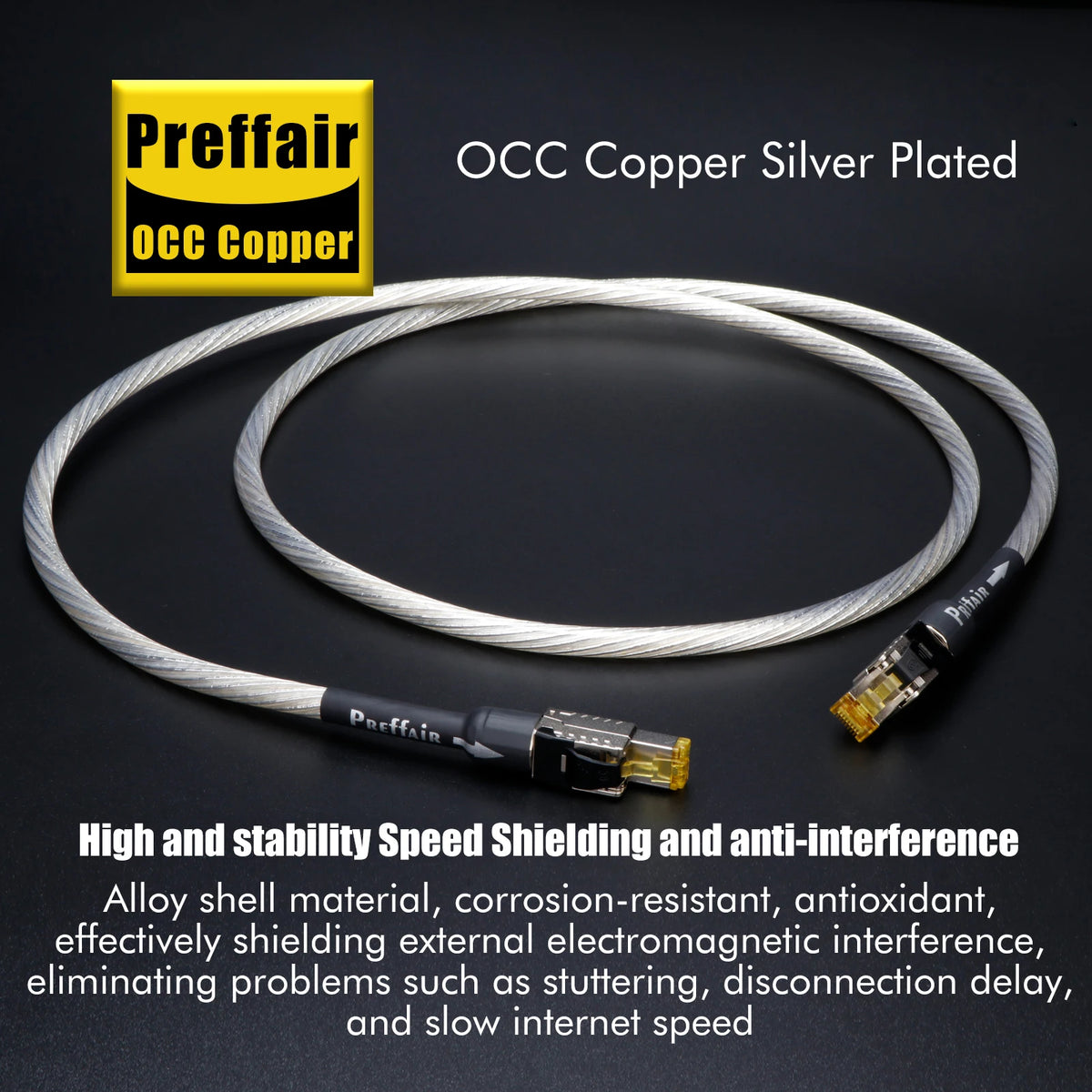 Ethernet Cable CAT8 40Gbps 2000MHz OCC Copper Network Cable Gold Plated Rj45 Lan Cord Patch Wire for Game Laptops PS 5/4 Router