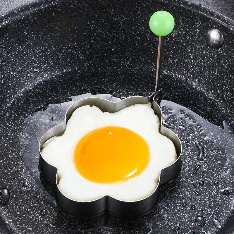 Stainless Steel Egg Frying Machine Heart Shaped Breakfast Fried Egg Pancake Shaper Omelette Mold Baking Model Kitchen Gadgets