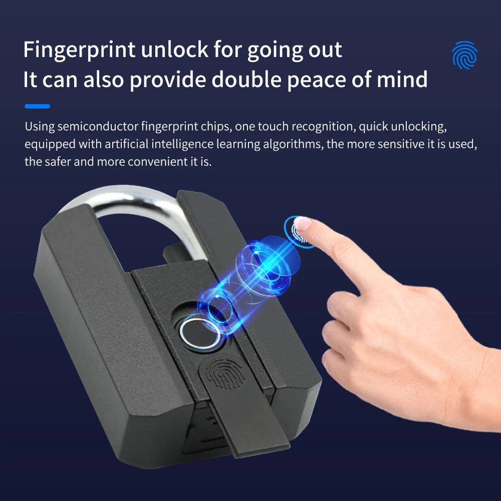 Electronic TTLOCK Fingerprint Padlock Fingerprint Lock App Keyless Biometrics Lock Suit For Suitcases Backpacks Bicycles Lockers